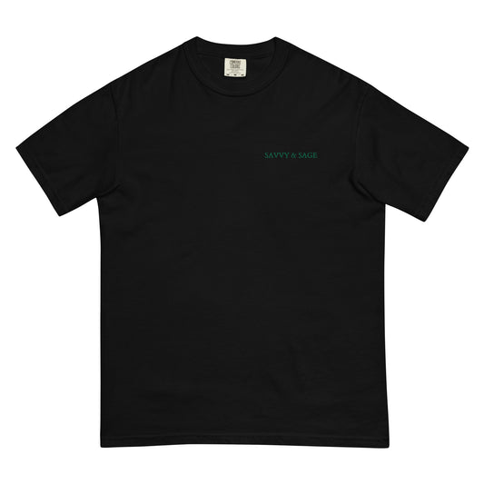 SAVVY & SAGE garment-dyed heavyweight t-shirt